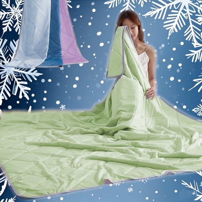 1pc Cooling Summer Blanket - Lightweight & Breathable for Hot Sleepers, Ultra-Soft Light Beige-Friendly Quilted Design, Machine Washable All-Season Use, Solid Color (Blue/Green/Purple) for Home, Office, Travel, Home Comfort Accessory | Quilted Blanket | Machine Washable Blanket, Cooling Blanket for Hot Sleepers - Image 6